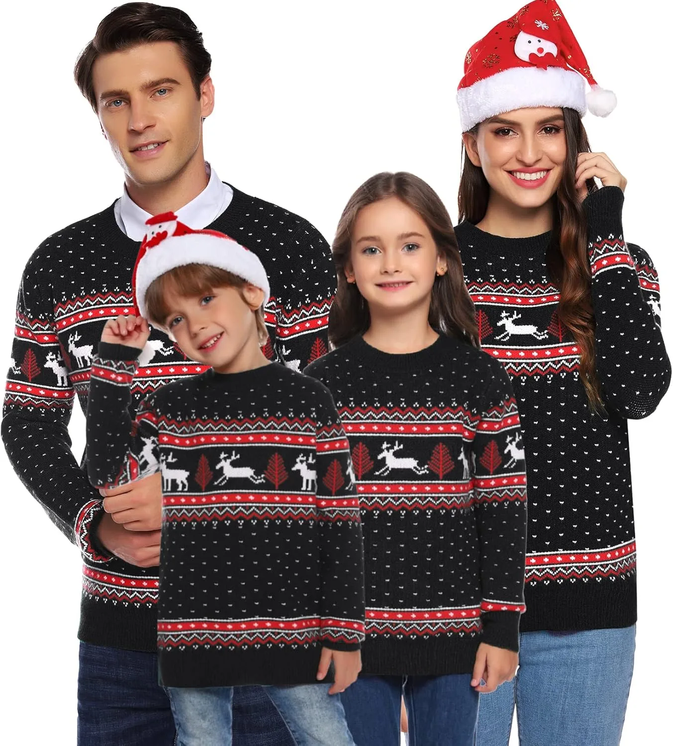 Рождественский свитер Uniexcosm с узором снежинок и оленей
Рождественский свитер Uniexcosm с узором снежинок и оленей