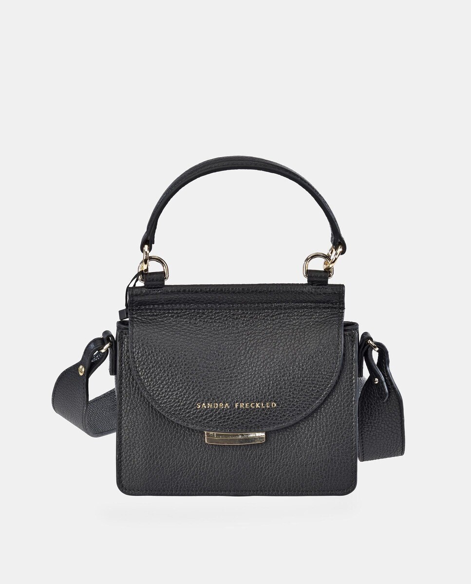 Миниатюрная черная кожаная сумка через плечо с фирменными деталями Sandra Freckled, черный
Миниатюрная черная кожаная сумка через плечо с фирменными деталями Sandra Freckled, черный