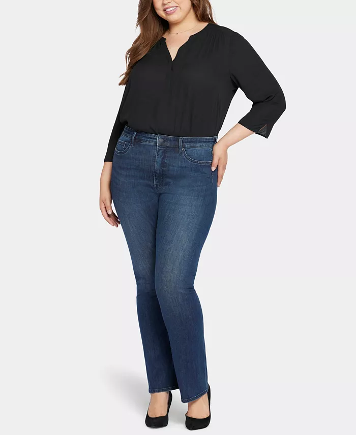 Джинсы-клеш Le Silhouette Slim Bootcut размера Plus NYDJ, синий
Джинсы-клеш Le Silhouette Slim Bootcut размера Plus NYDJ, синий