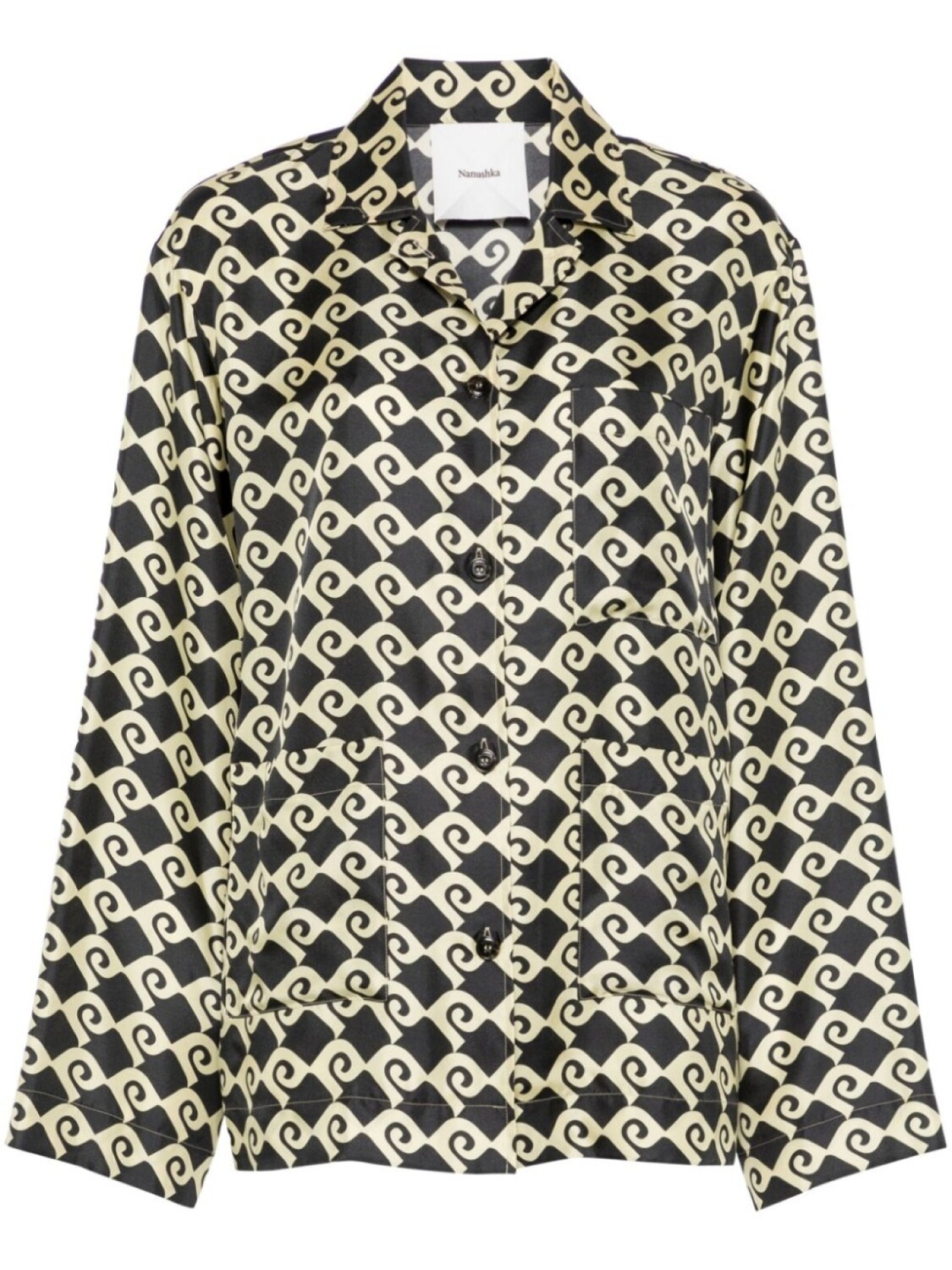 Nanushka рубашка с геометричным принтом, черный
Nanushka рубашка с геометричным принтом, черный