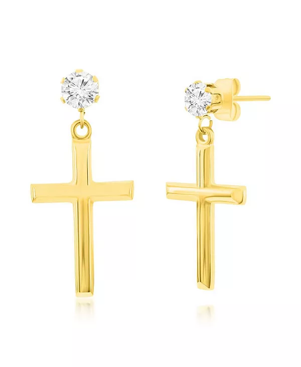 Серьги-Крестики с фианитами из полированной нержавеющей стали Metallo, gold
Серьги-Крестики с фианитами из полированной нержавеющей стали Metallo, gold