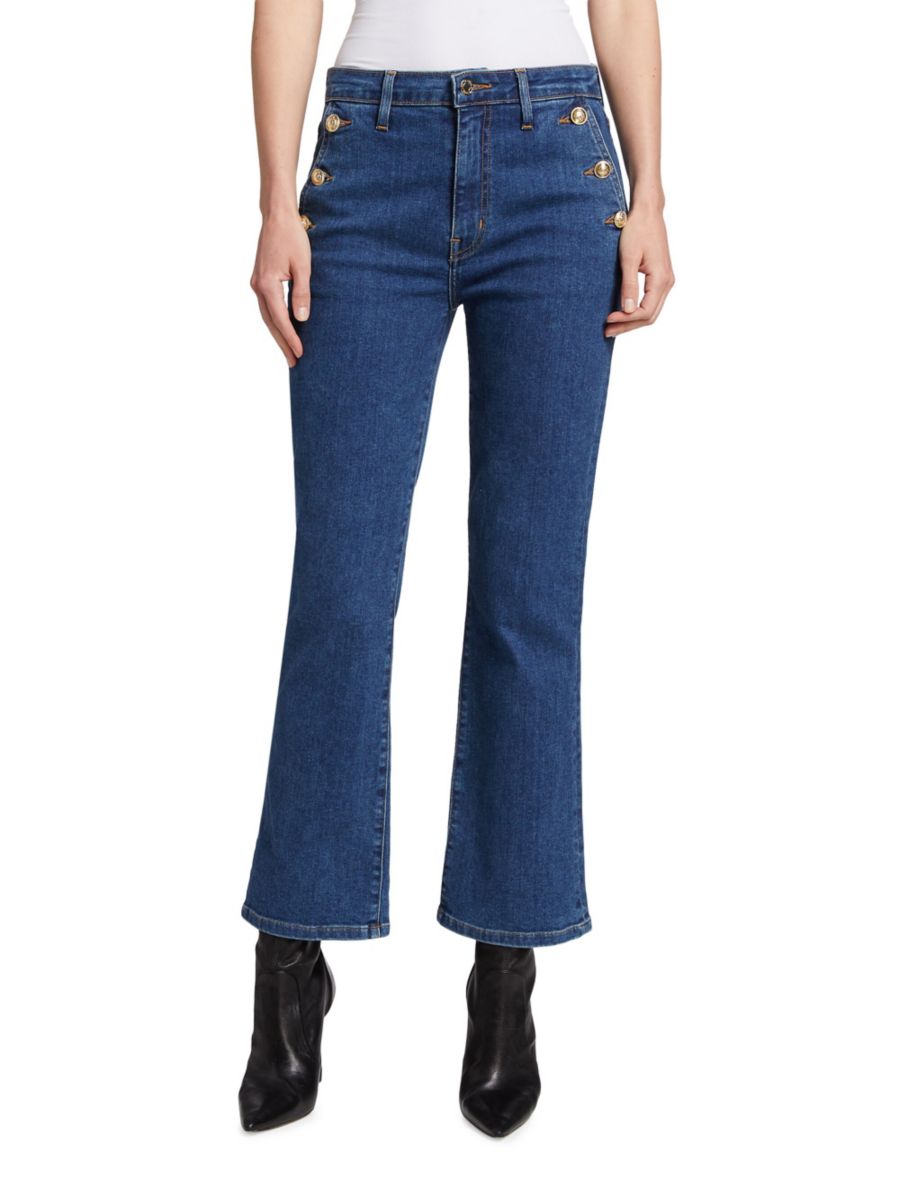 Укороченные расклешенные джинсы Goldie с высокой талией Derek Lam 10 Crosby, цвет Lexington Dark
Укороченные расклешенные джинсы Goldie с высокой талией Derek Lam 10 Crosby, цвет Lexington Dark