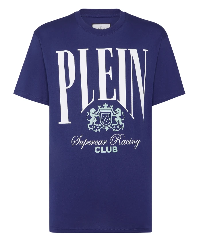 Футболка с круглым вырезом, SS, гонки на автомобилях Philipp Plein, синий
Футболка с круглым вырезом, SS, гонки на автомобилях Philipp Plein, синий