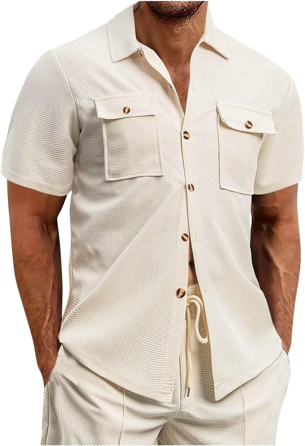 Риб топ мужской Casual с карманами Loose Solid
Риб топ мужской Casual с карманами Loose Solid