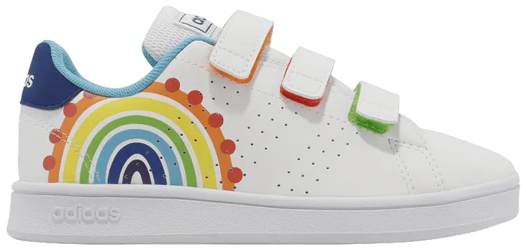 Кроссовки adidas Advantage Court Hook & Loop J 'Rainbow', белый 
Кроссовки adidas Advantage Court Hook & Loop J 'Rainbow', белый