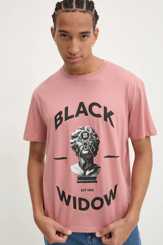 Хлопковая футболка Hugo, розовый
Хлопковая футболка Hugo, розовый