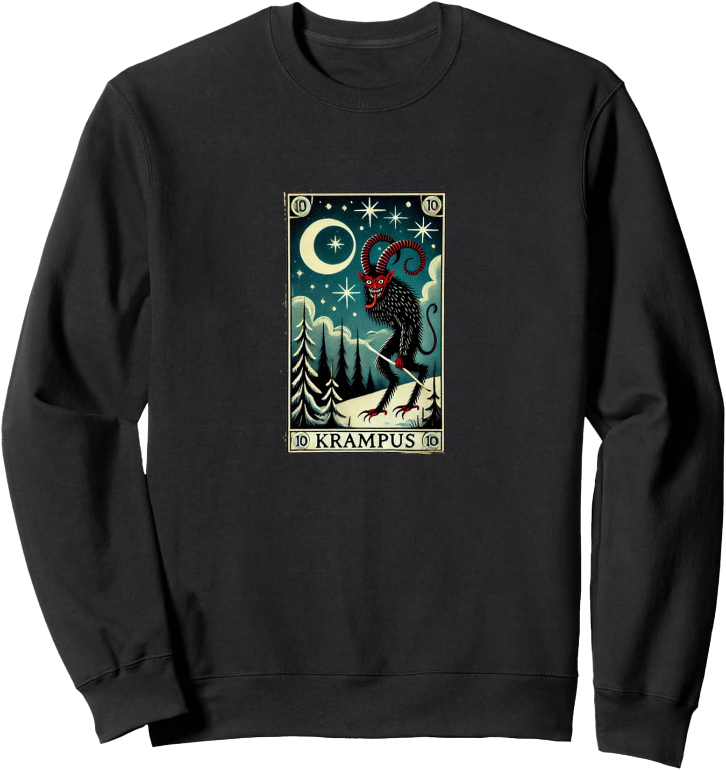 Футболка с изображением карты Таро Крампуса на рождественскую тематику Retro Yule Arts Snugg, черный
Футболка с изображением карты Таро Крампуса на рождественскую тематику Retro Yule Arts Snugg, черный