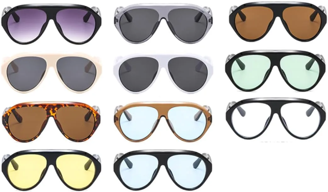 Ретро большие солнцезащитные очки для женщин и мужчин, винтажные, панк, для активного отдыха, спорта, рыбалки, вождения, ветрозащитные очки UV400 VVTWSSW, Black Blue
Ретро большие солнцезащитные очки для женщин и мужчин, винтажные, панк, для активного отдыха, спорта, рыбалки, вождения, ветрозащитные очки UV400 VVTWSSW, Black Blue