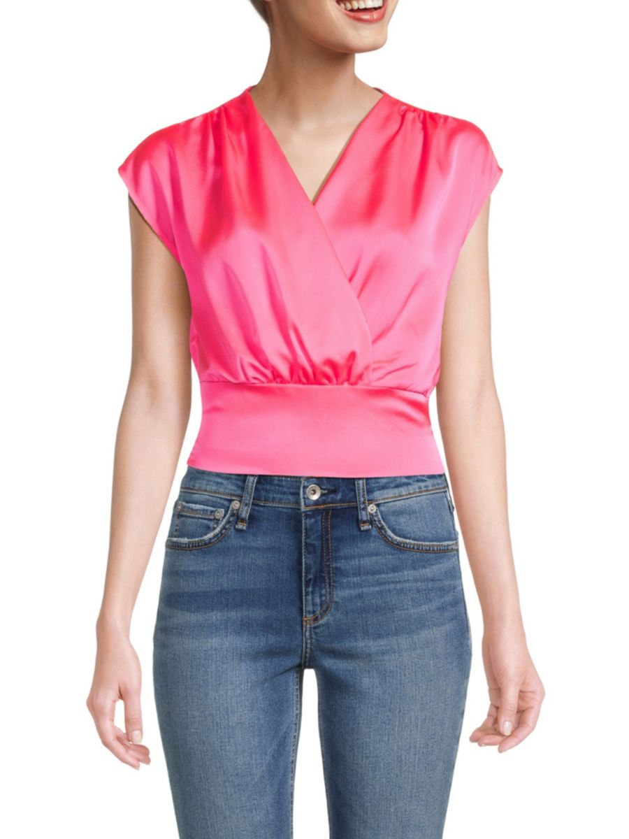 Сатиновый топ с имитацией запаха Renee C., цвет Neon Pink
Сатиновый топ с имитацией запаха Renee C., цвет Neon Pink
