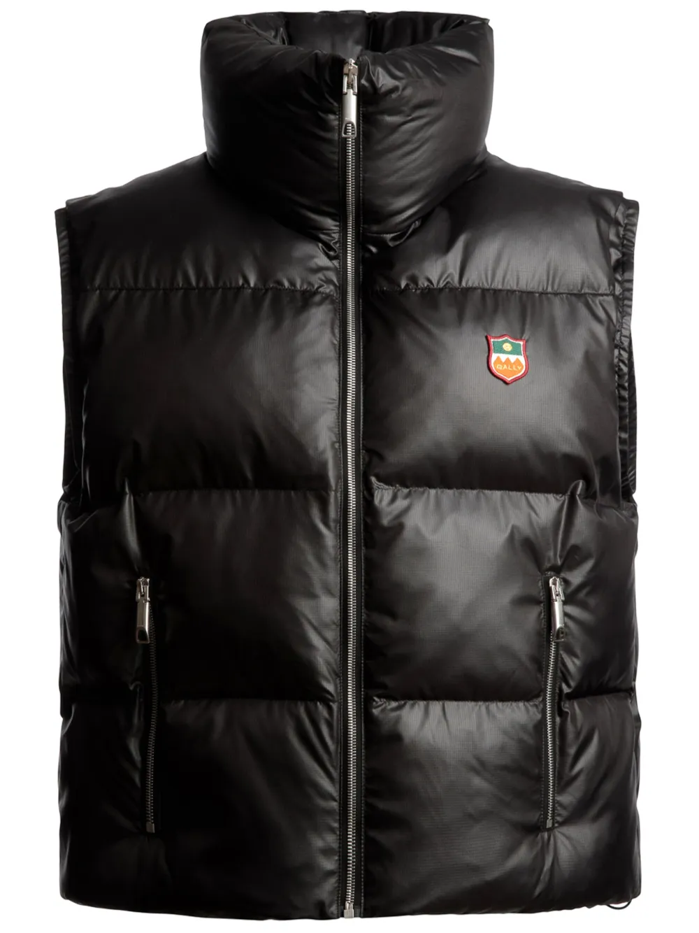 Жилет с высоким воротником и нашивкой-логотипом Bally, черный
Жилет с высоким воротником и нашивкой-логотипом Bally, черный
