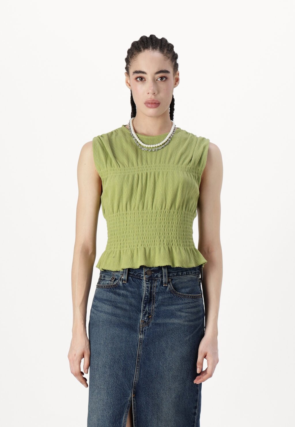 Блуза VMMENJA Vero Moda, оливковый 
Блуза VMMENJA Vero Moda, оливковый