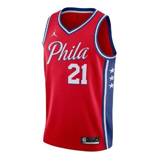 Майка Air Jordan x NBA Philadelphia 76ers Jerseys 'Joel Embiid 21', красный
Майка Air Jordan x NBA Philadelphia 76ers Jerseys 'Joel Embiid 21', красный