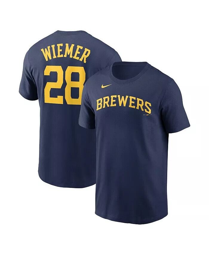 Мужская футболка темно-синего цвета с именем и номером команды Joey Wiemer Milwaukee Brewers Nike, синий
Мужская футболка темно-синего цвета с именем и номером команды Joey Wiemer Milwaukee Brewers Nike, синий