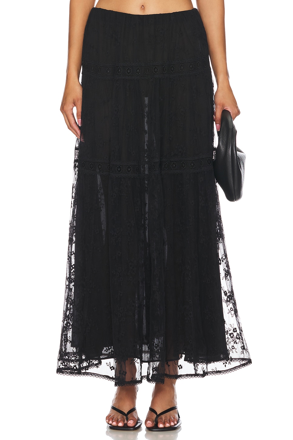 Юбка макси кайли Tularosa, черный 
Юбка макси кайли Tularosa, черный