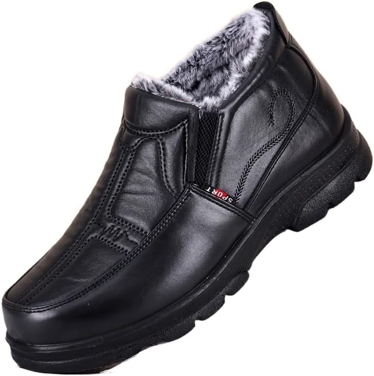 Мужские зимние ботинки HCHCTRY без шнурков - утепленные мягким флисовым подкладом, повседневные и спортивные, с противоскользящей резиновой подошвой, для походов на улице и повседневной носки, стильный дизайн, черный
Мужские зимние ботинки HCHCTRY без шнурков - утепленные мягким флисовым подкладом, повседневные и спортивные, с противоскользящей резиновой подошвой, для походов на улице и повседневной носки, стильный дизайн, черный