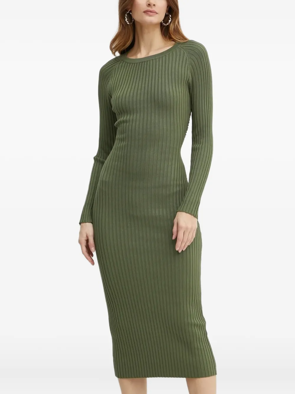 Платье миди с отделкой в рубчик Bardot, зеленый
Платье миди с отделкой в рубчик Bardot, зеленый