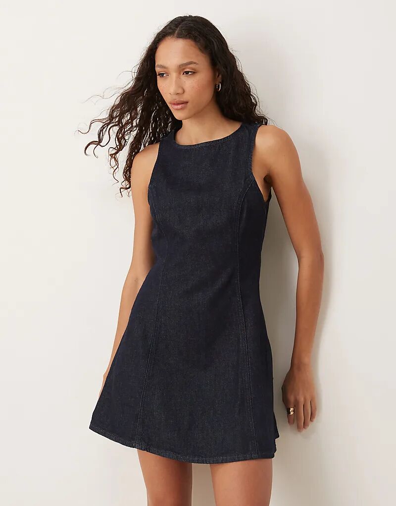 Платье-мини Mango из 100% хлопка в стиле денима цвета индиго
Платье-мини Mango из 100% хлопка в стиле денима цвета индиго