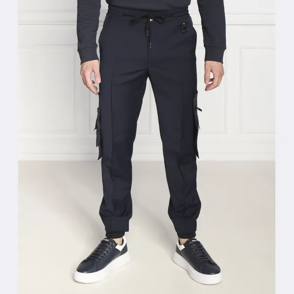 Шерстяные брюки карго стандартного кроя Les Hommes, синий
Шерстяные брюки карго стандартного кроя Les Hommes, синий