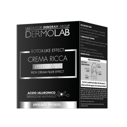 Dermolab Rich Filler Effect Ботоксоподобный крем для лица для женщин с гиалуроновой кислотой и витамином B3 50 мл 
Dermolab Rich Filler Effect Ботоксоподобный крем для лица для женщин с гиалуроновой кислотой и витамином B3 50 мл