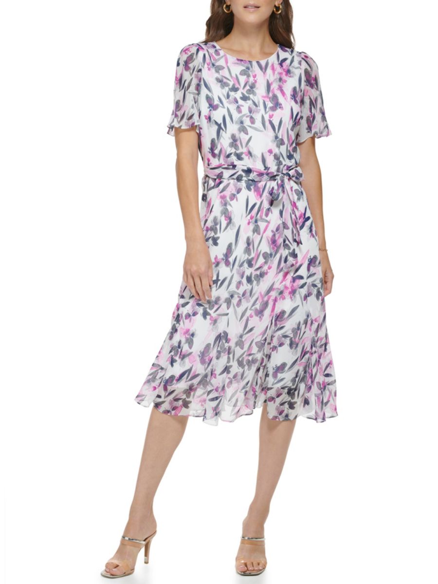 Платье с цветочным принтом и завязкой на талии DKNY, цвет Cream Rasberry
Платье с цветочным принтом и завязкой на талии DKNY, цвет Cream Rasberry