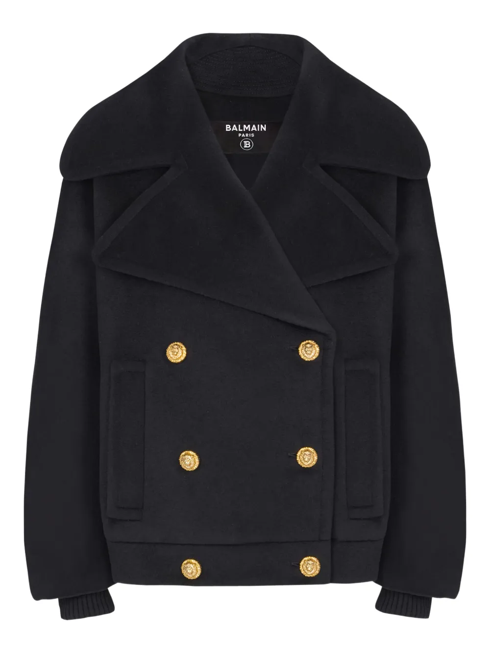 Двубортное бушлат Balmain, черный
Двубортное бушлат Balmain, черный
