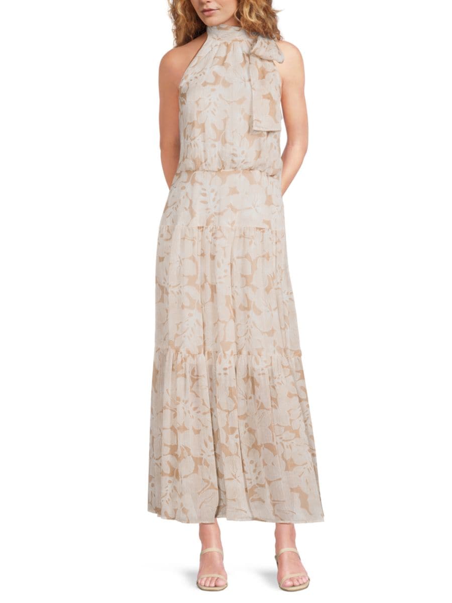 Платье макси с металлическим цветочным принтом и завязкой на шее Tommy Hilfiger, цвет Sand Ivory
Платье макси с металлическим цветочным принтом и завязкой на шее Tommy Hilfiger, цвет Sand Ivory