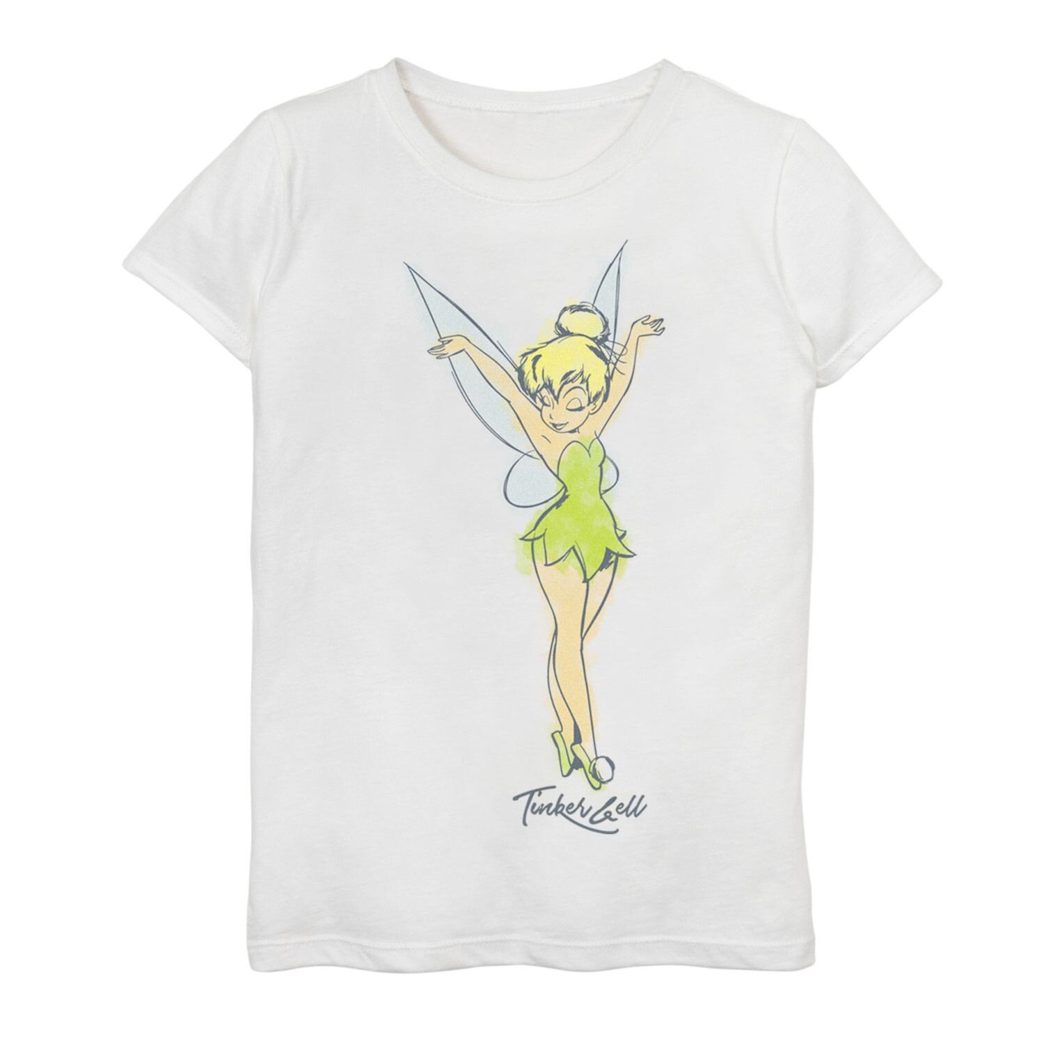 Футболка Тинкер Белл с акварельным рисунком для девочек 7–16 лет «Питер Пэн» Disney's Disney