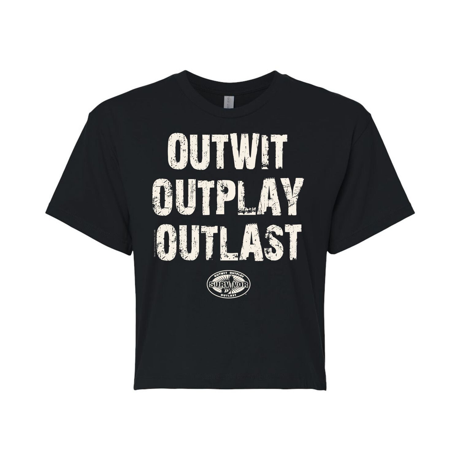 Укороченная футболка с рисунком для юниоров Survivor Outwit Outplay Outlast Licensed Character
Укороченная футболка с рисунком для юниоров Survivor Outwit Outplay Outlast Licensed Character