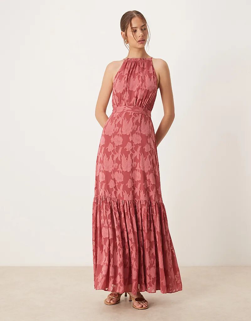 Платье макси Anaya Frill с халтер-воротником гранатового цвета
Платье макси Anaya Frill с халтер-воротником гранатового цвета