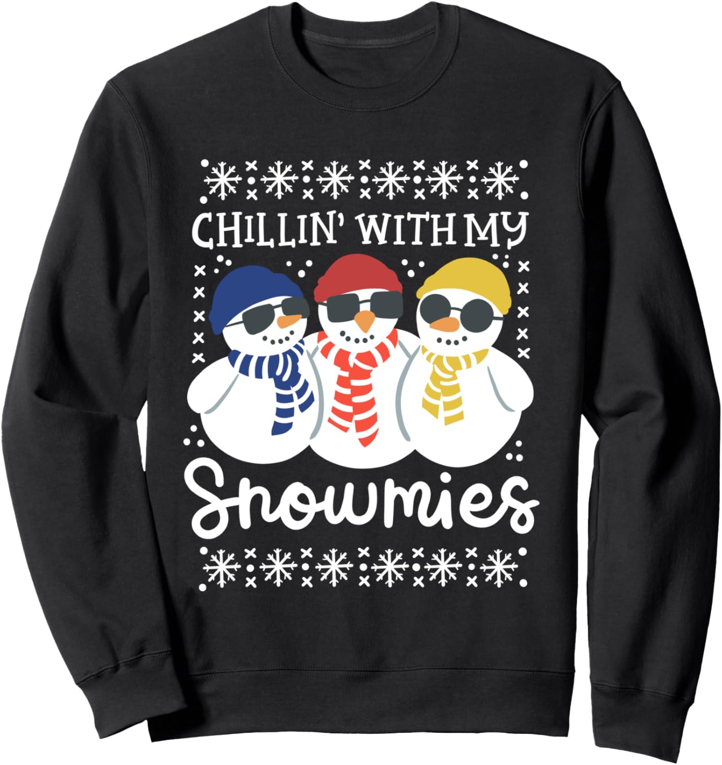 Забавная рождественская толстовка с изображением уродливого снеговика и надписью Отдыхаю со своей компанией снеговиков Merry Xmas Funny Family Matching Christmas Gifts, черный
Забавная рождественская толстовка с изображением уродливого снеговика и надписью Отдыхаю со своей компанией снеговиков Merry Xmas Funny Family Matching Christmas Gifts, черный