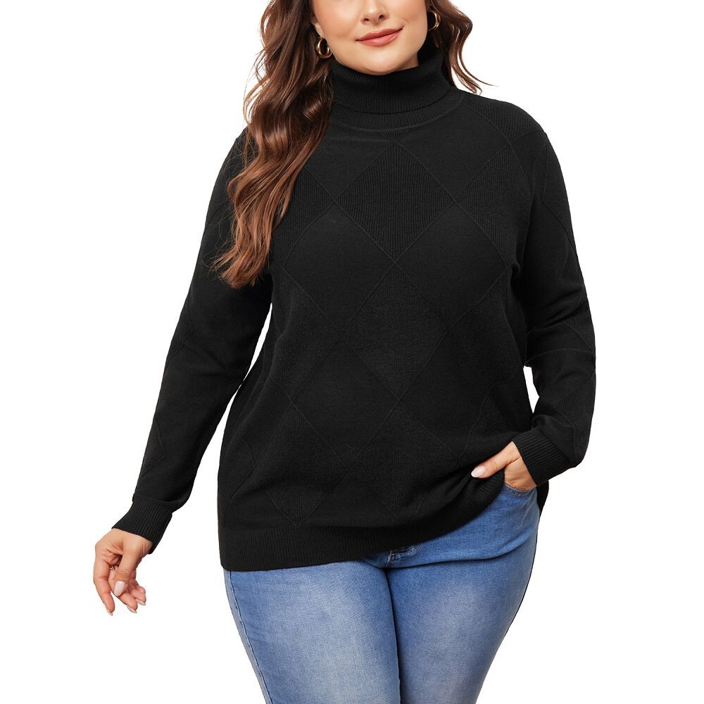 Пуловеры больших размеров для женщин, легкая водолазка с длинными рукавами, новинка, свитер Agnes Orinda, черный
Пуловеры больших размеров для женщин, легкая водолазка с длинными рукавами, новинка, свитер Agnes Orinda, черный