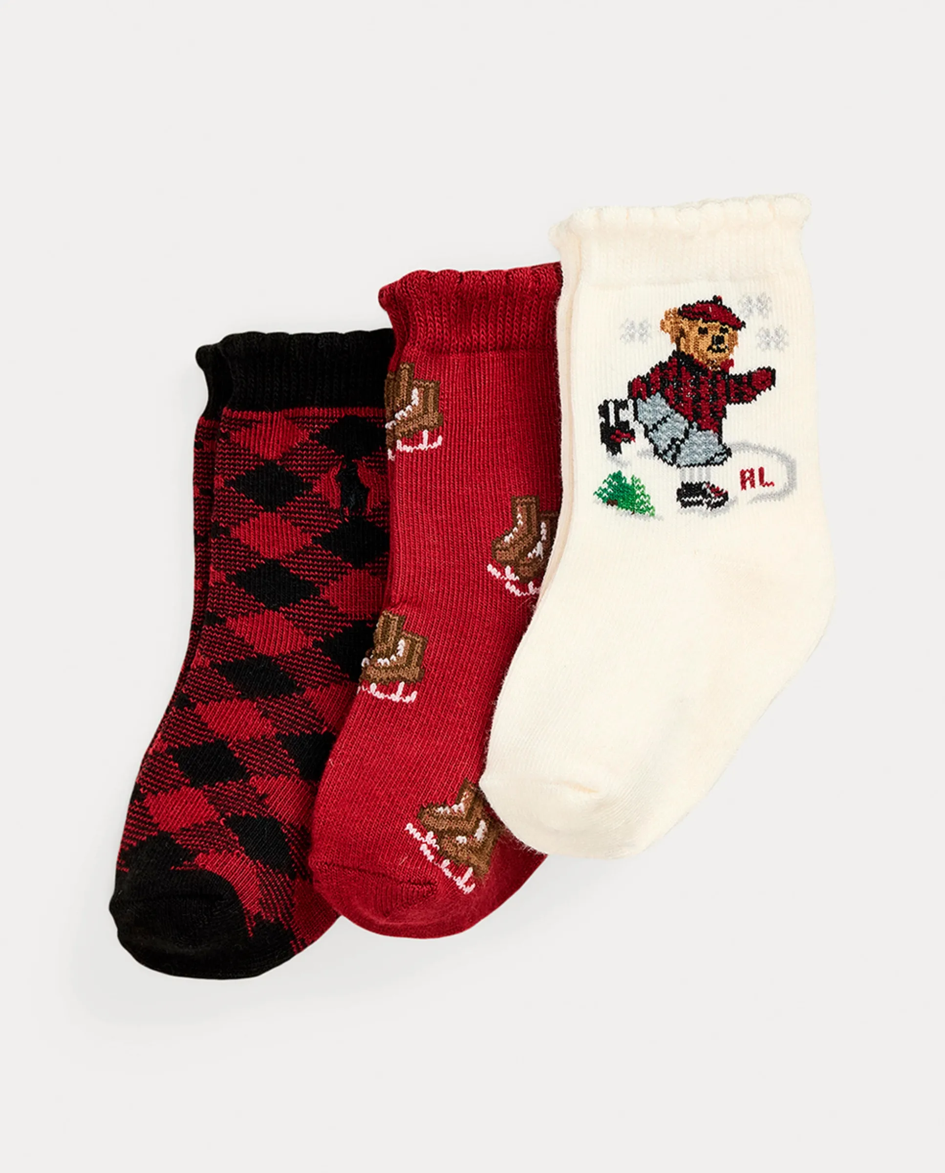 Набор из 3 детских носков для девочки с медвежонком Поло Polo Ralph Lauren, мультиколор
Набор из 3 детских носков для девочки с медвежонком Поло Polo Ralph Lauren, мультиколор