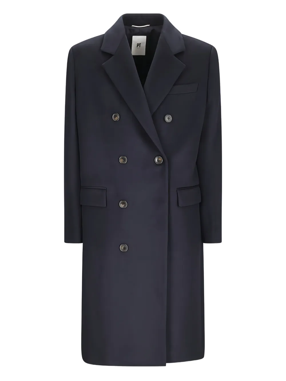 Двубортное шерстяное пальто PT Torino, синий
Двубортное шерстяное пальто PT Torino, синий