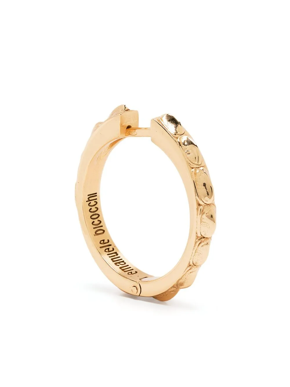 Серьга с крокодиловым узором Emanuele Bicocchi, золотой 
Серьга с крокодиловым узором Emanuele Bicocchi, золотой