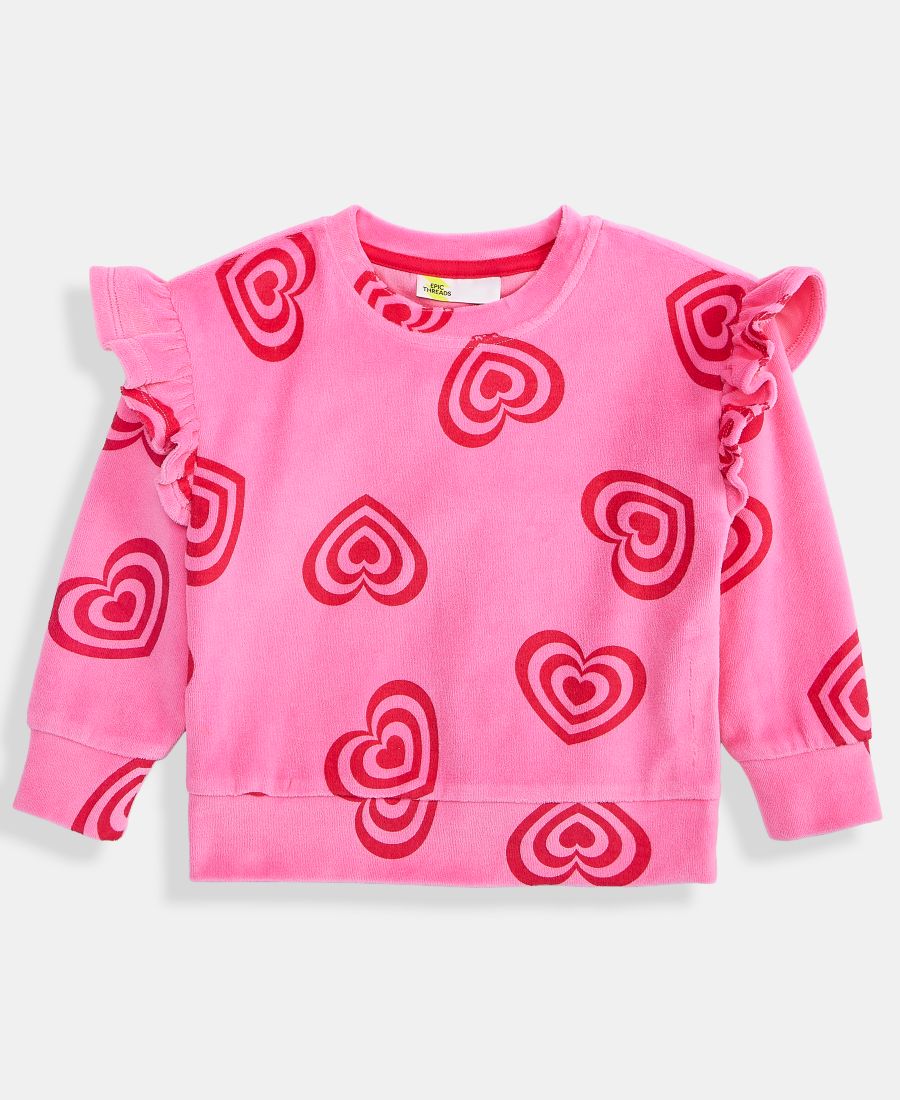 Детский велюровый топ для девочек 2T-4T с сердечками и оборками Epic Threads, Pop Pink
Детский велюровый топ для девочек 2T-4T с сердечками и оборками Epic Threads, Pop Pink