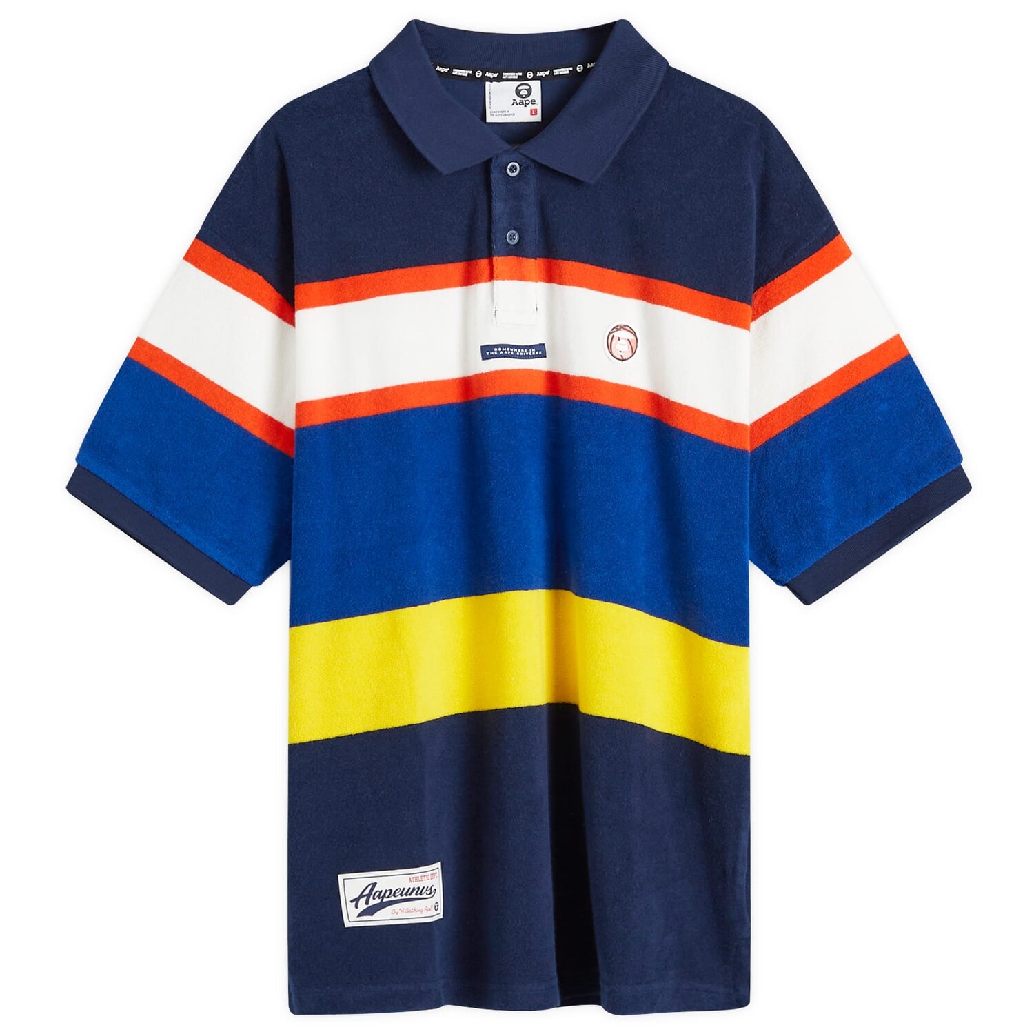 Поло Aape Stripe Polo Shirt, темно-синий 
Поло Aape Stripe Polo Shirt, темно-синий