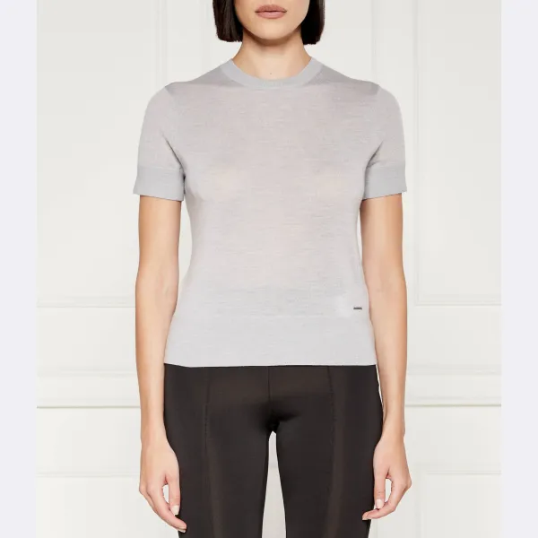 Шерстяная блузка приталенного кроя Calvin Klein, серый
Шерстяная блузка приталенного кроя Calvin Klein, серый