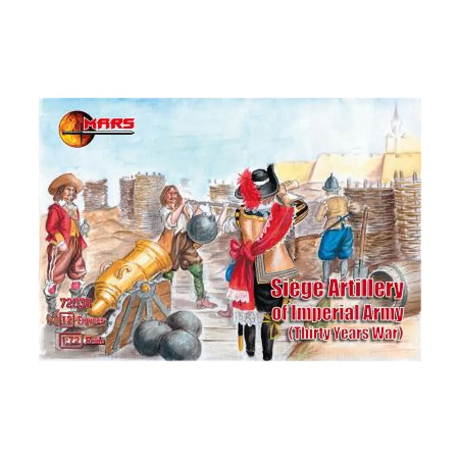 Осадная артиллерия Императорской армии, Thirty Years War Miniatures (1:72) (Mars Figures)
Осадная артиллерия Императорской армии, Thirty Years War Miniatures (1:72) (Mars Figures)