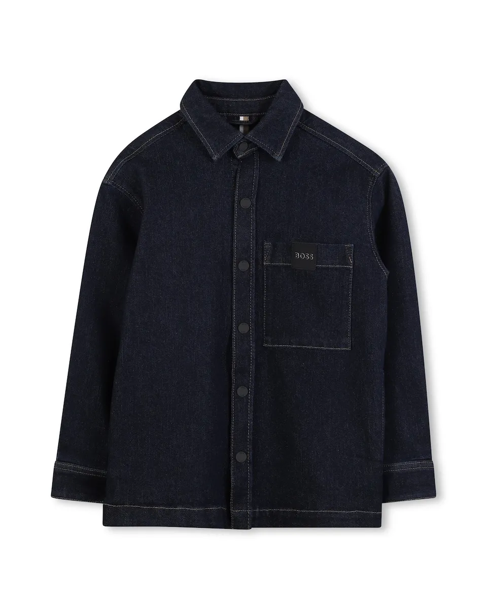 Джинсовая рубашка для мальчика синего цвета с длинными рукавами BOSS Kidswear
Джинсовая рубашка для мальчика синего цвета с длинными рукавами BOSS Kidswear