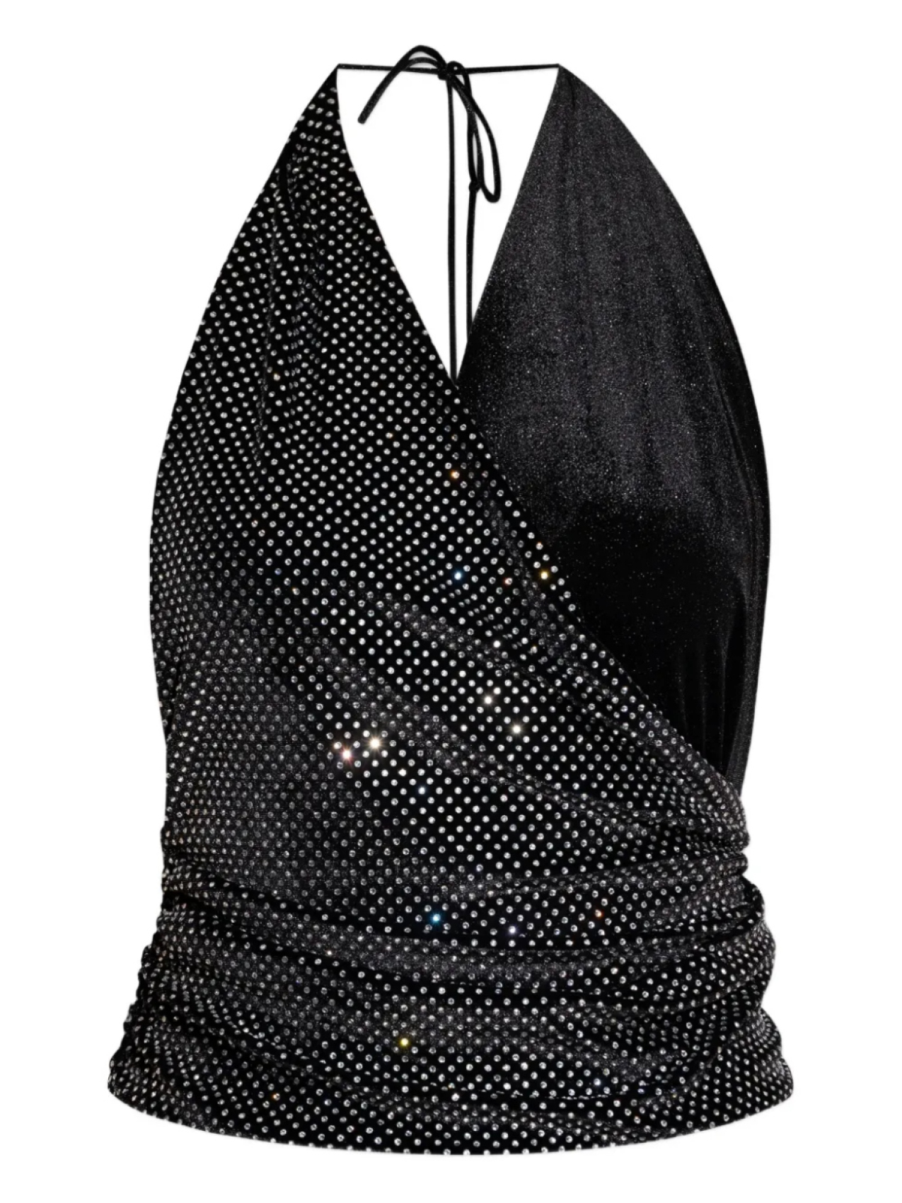 Топ с халтер-воротником, украшенный кристаллами Balmain, черный
Топ с халтер-воротником, украшенный кристаллами Balmain, черный