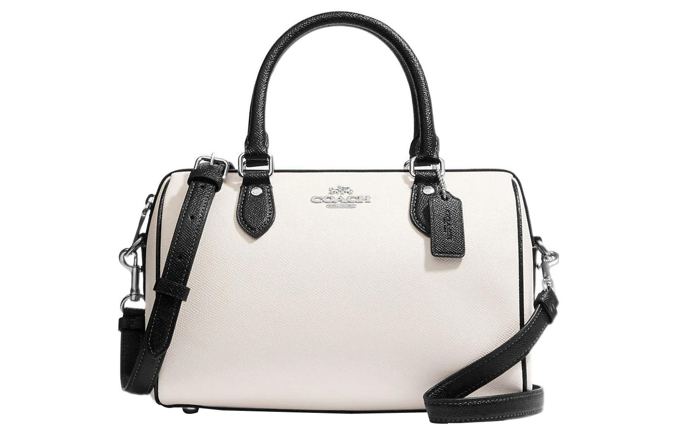 COACH Кожаная сумка Роуэн Бостон через плечо кроссбоди женская среднего размера бело-черная
COACH Кожаная сумка Роуэн Бостон через плечо кроссбоди женская среднего размера бело-черная