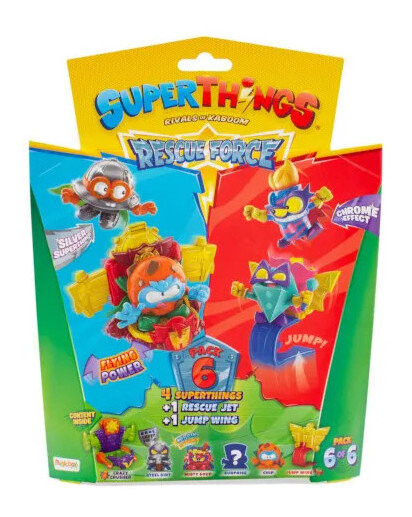 Superthings: 4 фигурки + 2 автомобиля Rescue Force S10 Pack6Of6 Magic Box
Superthings: 4 фигурки + 2 автомобиля Rescue Force S10 Pack6Of6 Magic Box