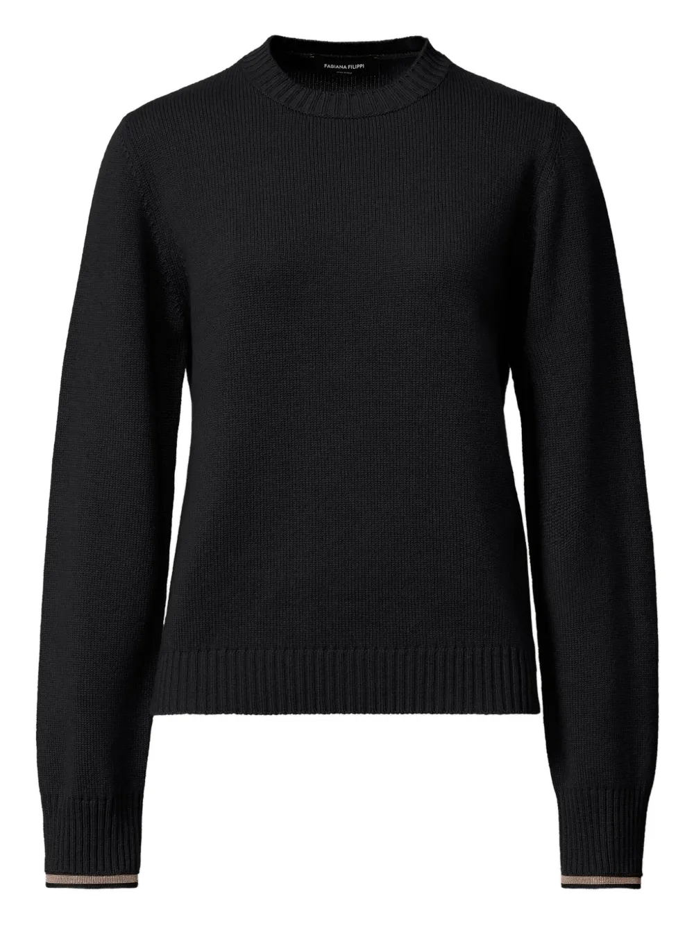 Рифленый свитер с рукавами-фонариками Fabiana Filippi, синий 
Рифленый свитер с рукавами-фонариками Fabiana Filippi, синий