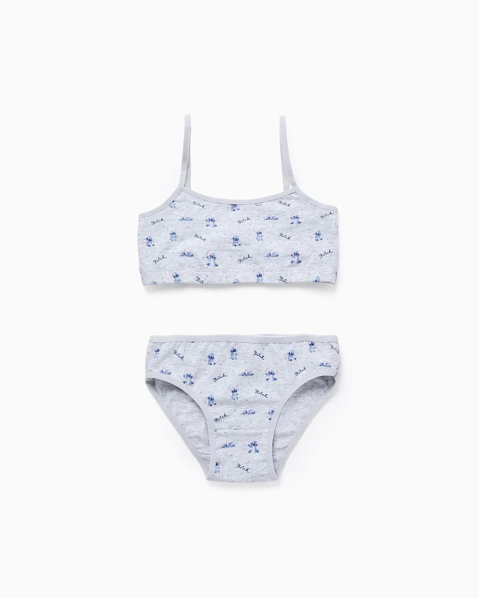 Детский бюстгальтер с эластичными бретельками и рисунком Ститч Zippy, серый
Детский бюстгальтер с эластичными бретельками и рисунком Ститч Zippy, серый