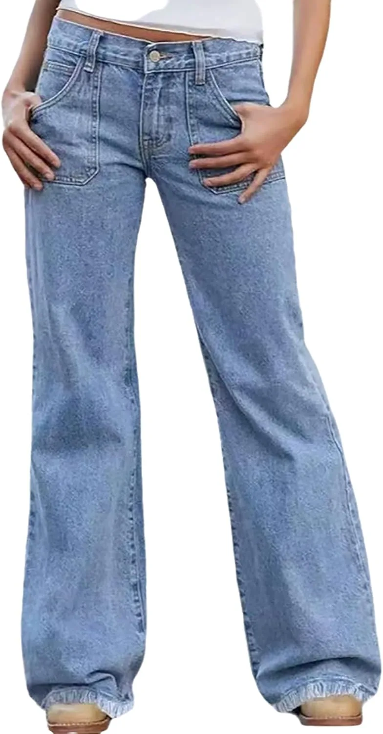 Женские джинсы-бойфренды с высокой посадкой и прямыми штанинами QLAUYIOE
Женские джинсы-бойфренды с высокой посадкой и прямыми штанинами QLAUYIOE