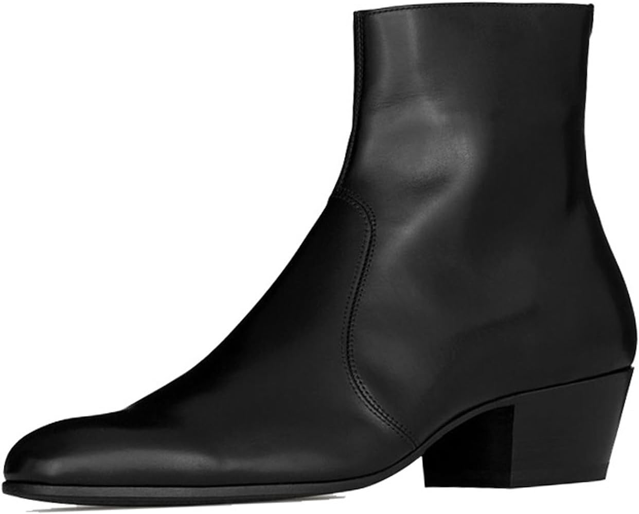 Мужские ботинки-чиксы Santimon из полированной черной натуральной кожи, модные классические с боковой молнией, вестерн с блочным каблуком для официальной, деловой и повседневной носки
Мужские ботинки-чиксы Santimon из полированной черной натуральной кожи, модные классические с боковой молнией, вестерн с блочным каблуком для официальной, деловой и повседневной носки