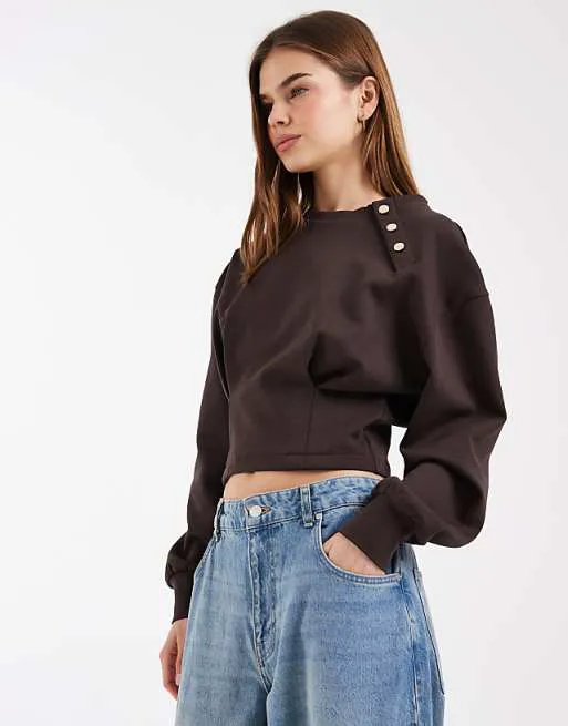 Коричневый длинный рукав с пуговицами и воротником ASOS DESIGN
Коричневый длинный рукав с пуговицами и воротником ASOS DESIGN