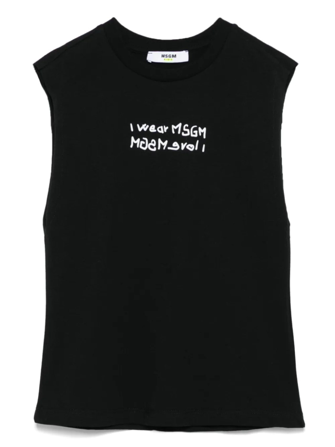 Майка-безрукавка с текстовым принтом MSGM Kids, черный
Майка-безрукавка с текстовым принтом MSGM Kids, черный