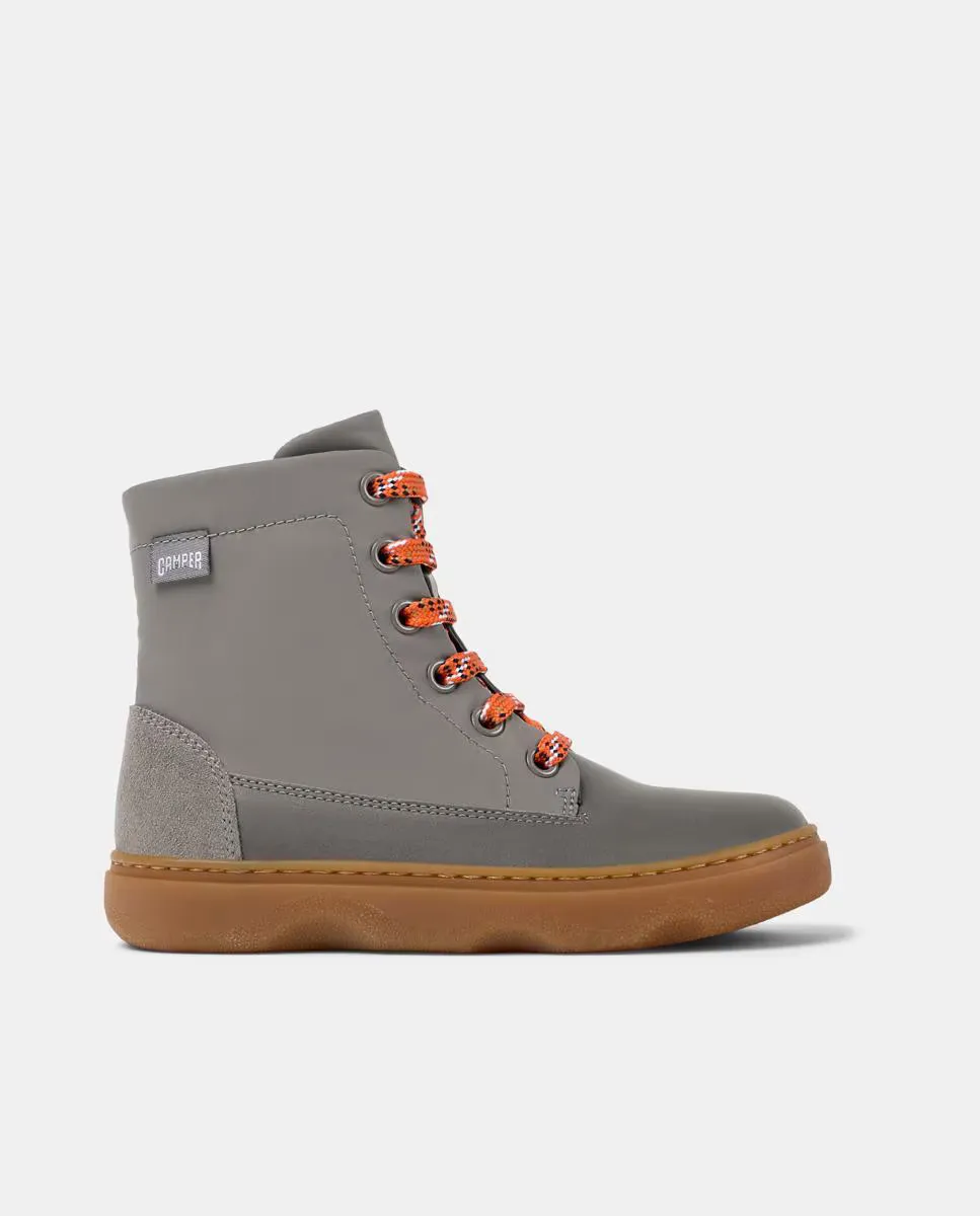 Детские ботильоны Kiddo на шнуровке Camper, серый
Детские ботильоны Kiddo на шнуровке Camper, серый
