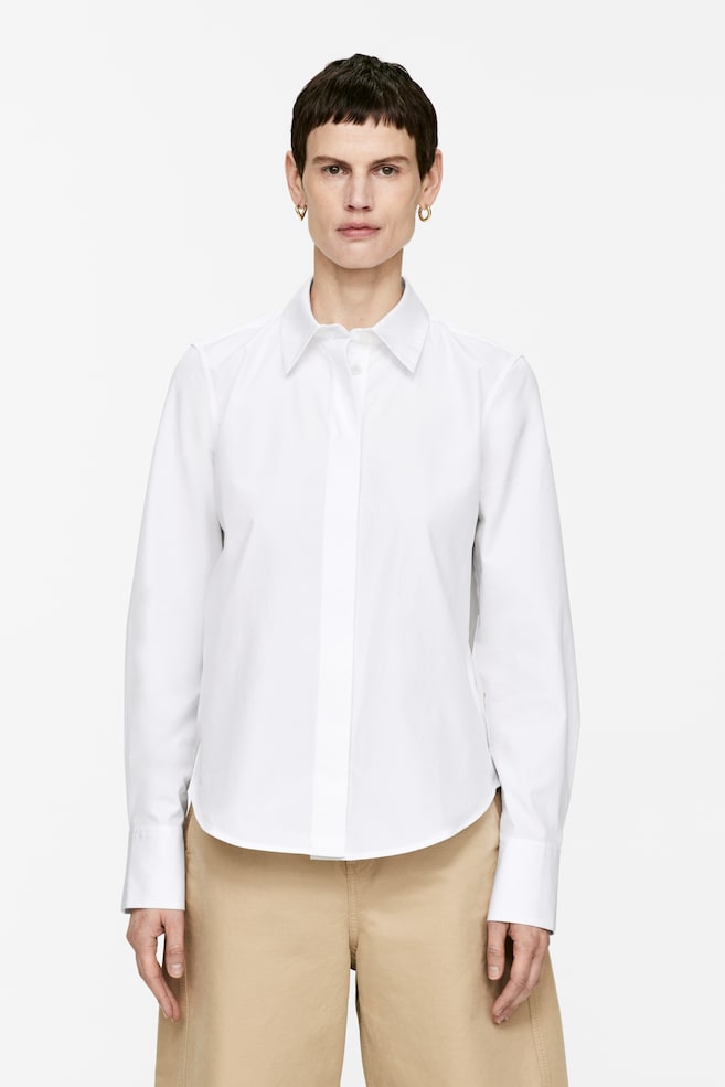 Рубашка из поплина обычного кроя Arket, белый
Рубашка из поплина обычного кроя Arket, белый